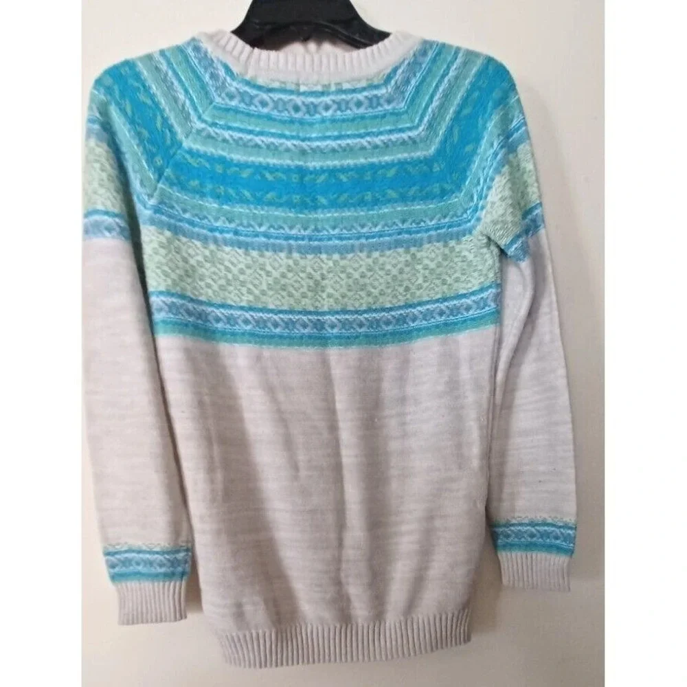Mossimo‎ Supply Co. Women Sweater Medium Fair Isle Pullover Knit Nordic Timeless